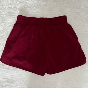 Women's Burgundy Short Exercise Shorts